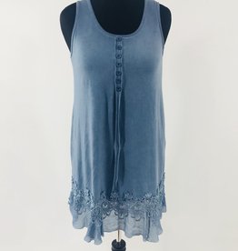 Natural Dye Lace Tank Top