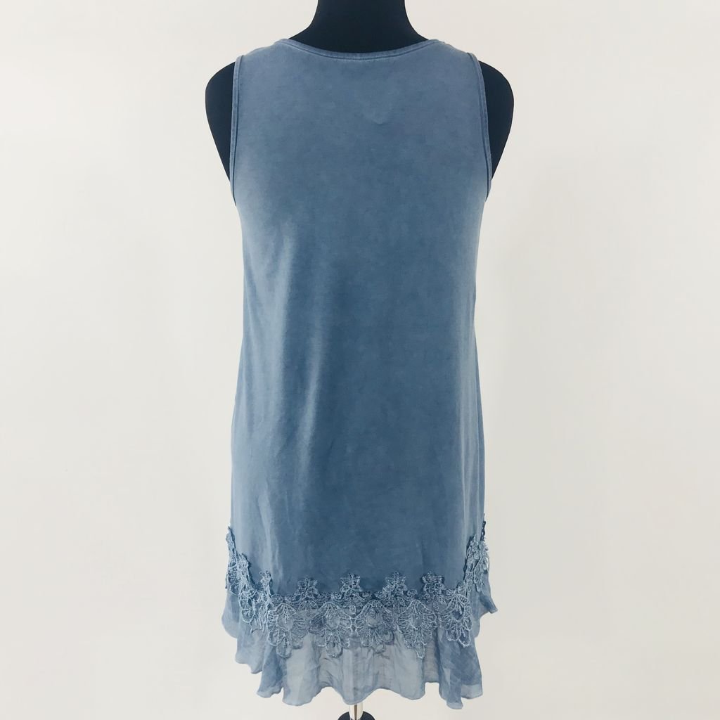 Natural Dye Lace Tank Top