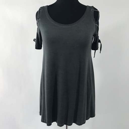 Lace Up Cold Shoulder Top