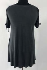 Lace Up Cold Shoulder Top