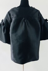 Silky Short Jacket w Bell Sleeve and Stone