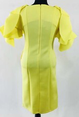 Off The Shoulder Puffy Sleeve Scuba Dress