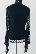 Net w Beads Long Sleeve Top