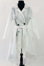 Lace Dress w Puffy Long Sleeve