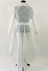 Lace Dress w Puffy Long Sleeve