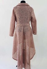 Lace Dress w Puffy Long Sleeve