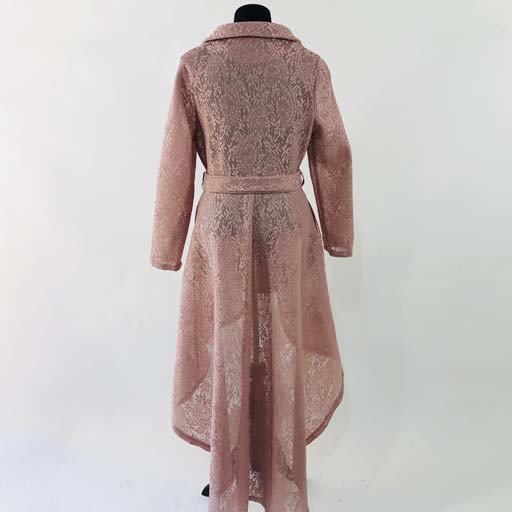 Lace Dress w Puffy Long Sleeve