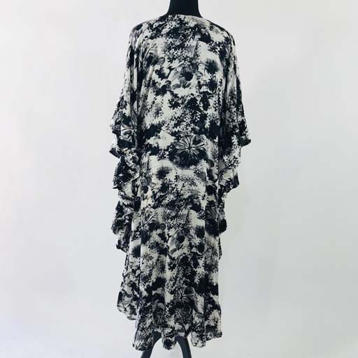 Cotton Gaize Kaftan w Ruffles