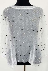 WHY Pleated Top W Multi Color Beads