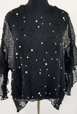 WHY Pleated Top W Multi Color Beads