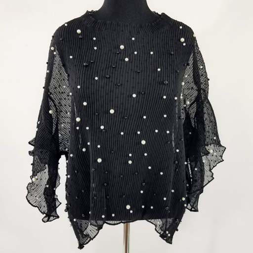 WHY Pleated Top W Multi Color Beads