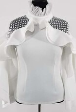 WHY Scuba Top w Lace and Ruffled Design