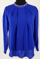 Susanna Long Sleeve Top w Rhinestone on The Neck