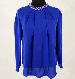 Susanna Long Sleeve Top w Rhinestone on The Neck