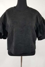 Suede Top w Double Sleeve