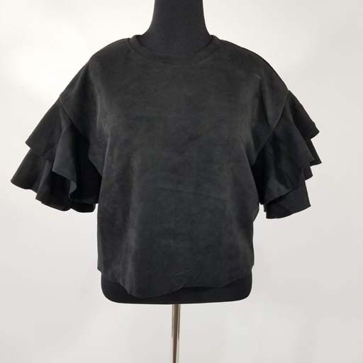 Suede Top w Double Sleeve