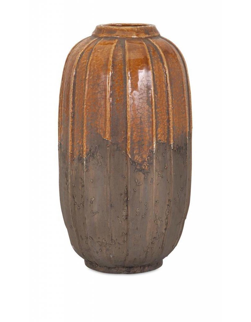 Simone Large Orange Stone Ceramic Vase