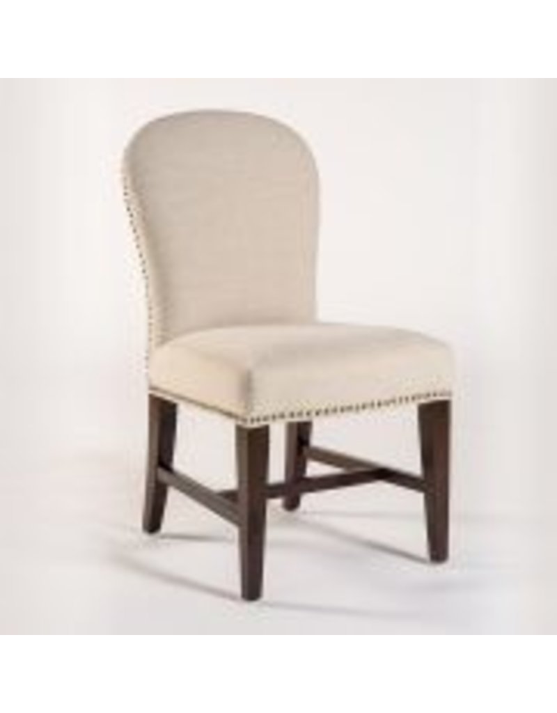 Claremont Dining Chair In Cement Herringbone And Dark Walnut