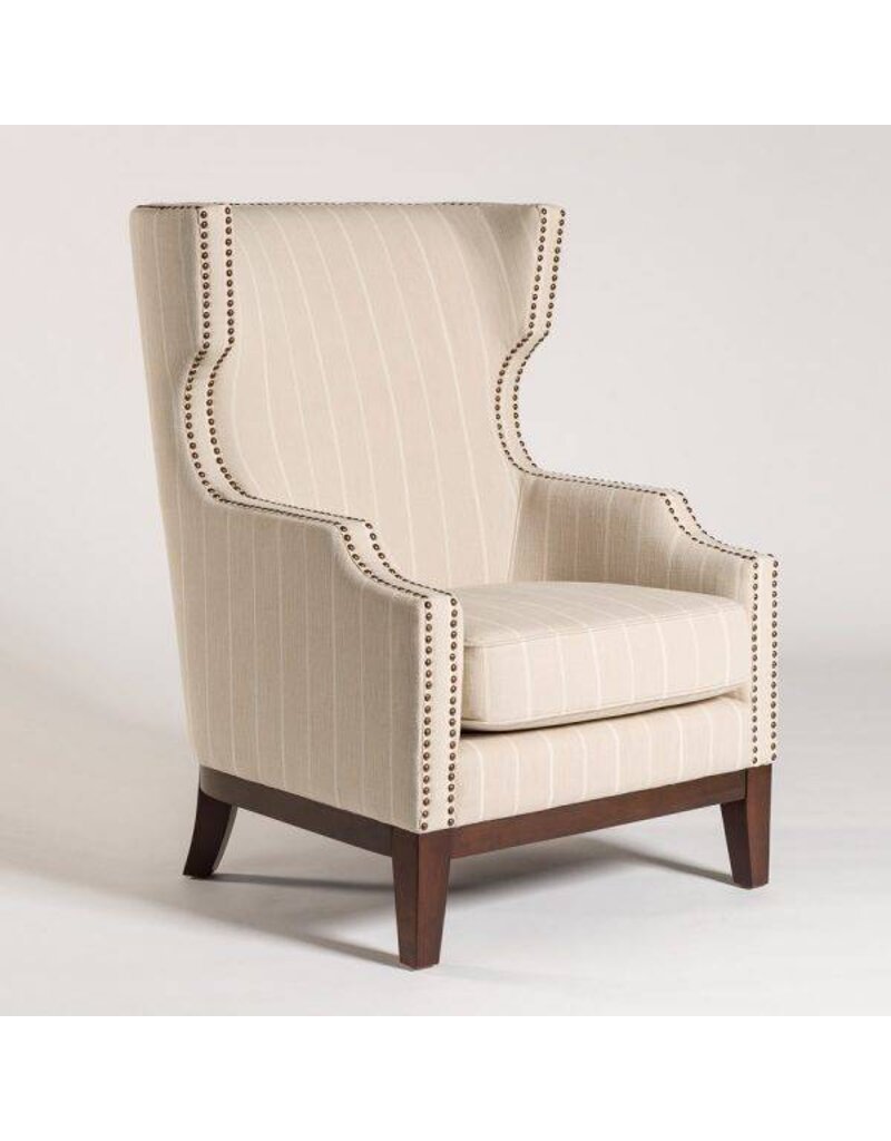 Marrakesh Occasional Chair In Revere Pewter And Dark Walnut