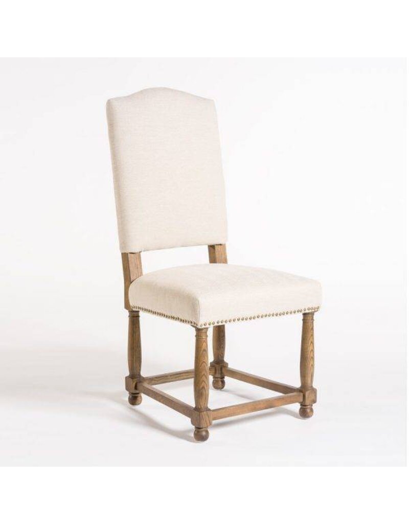 Nantucket Dining Chair In Cement Herringbone Weathered Oak