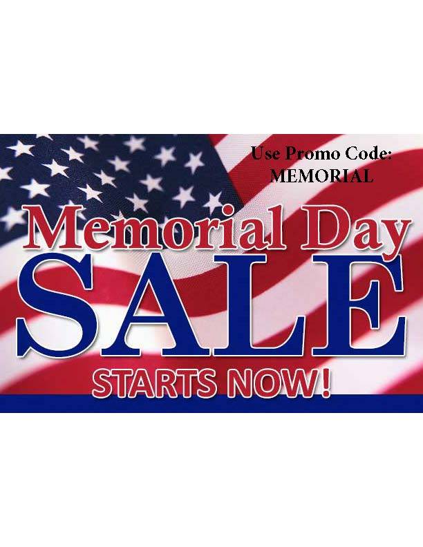 Memorial Week Sale Starts Now!