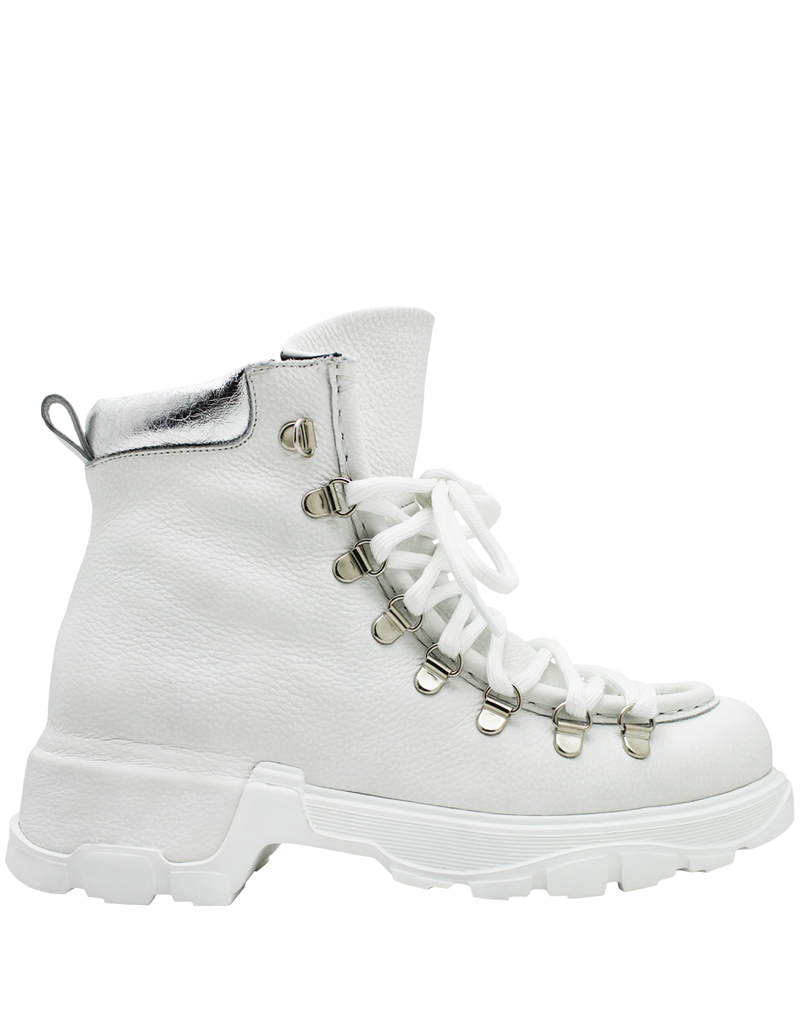 white hiker boot