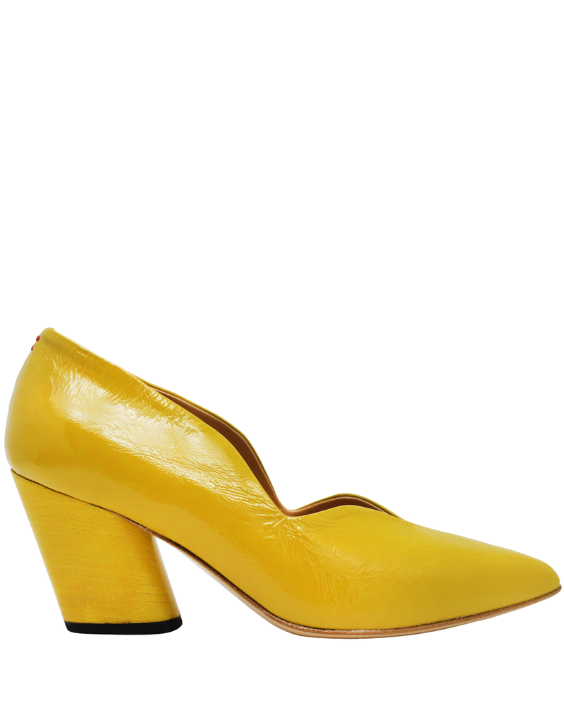 yellow patent shoes