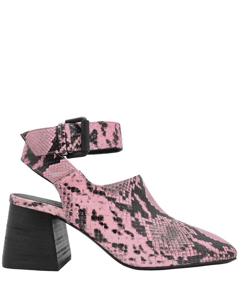 pink snake print shoes