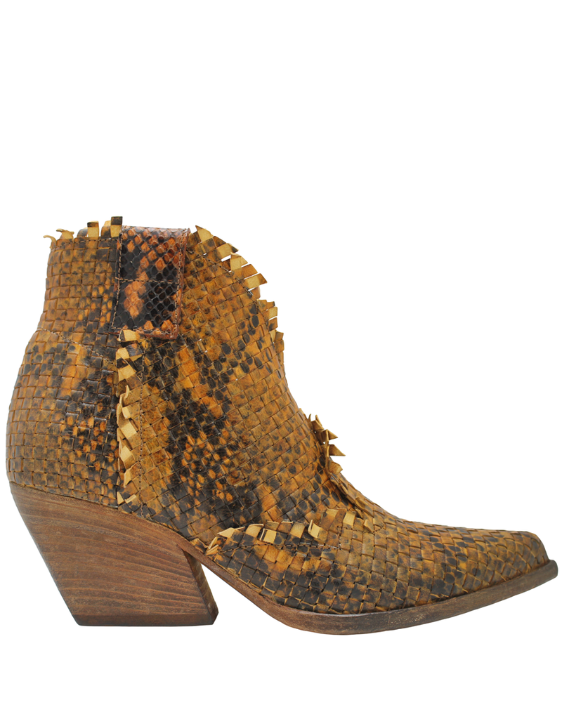 orange snake print shoes