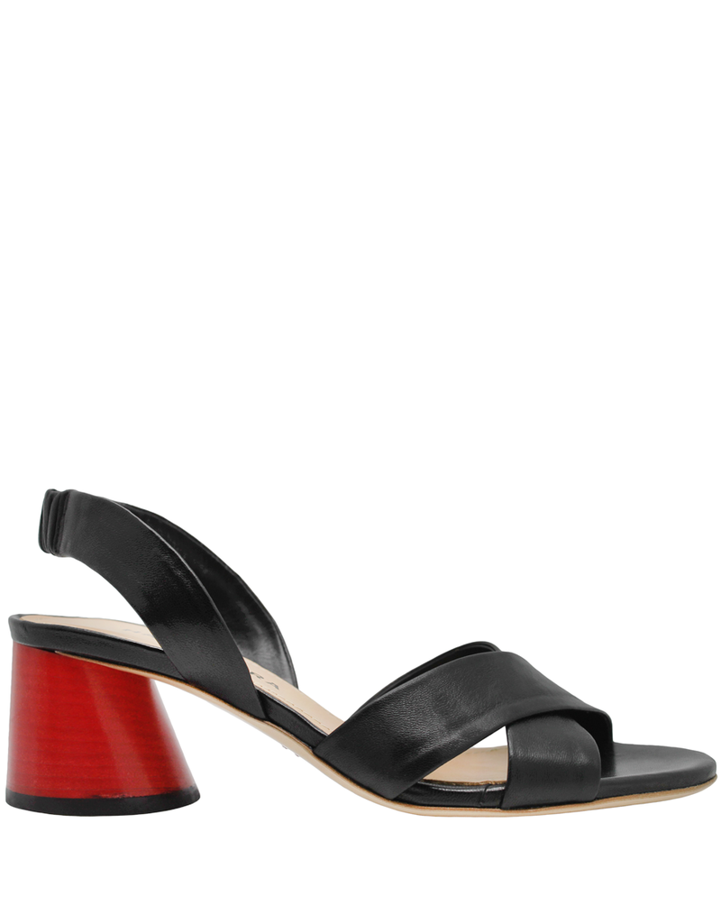 black shoes red heel