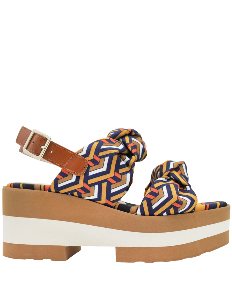 knotted wedge sandal