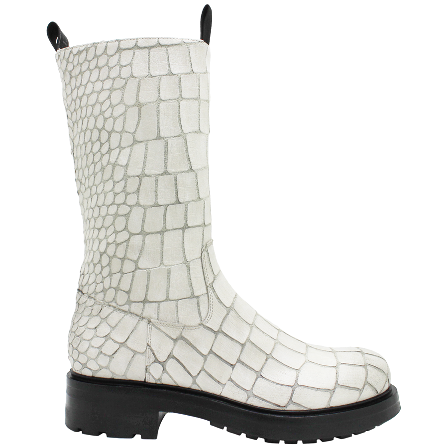white gator boots