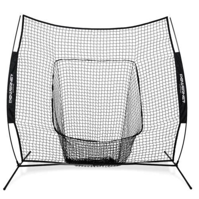 PowerNet The Original 7x7 FT Baseball Softball Training Net - BLACK