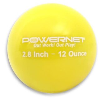 PowerNet PowerNet 2.8" Weighted Training Ball (6 pack) (12 Oz - Yellow)
