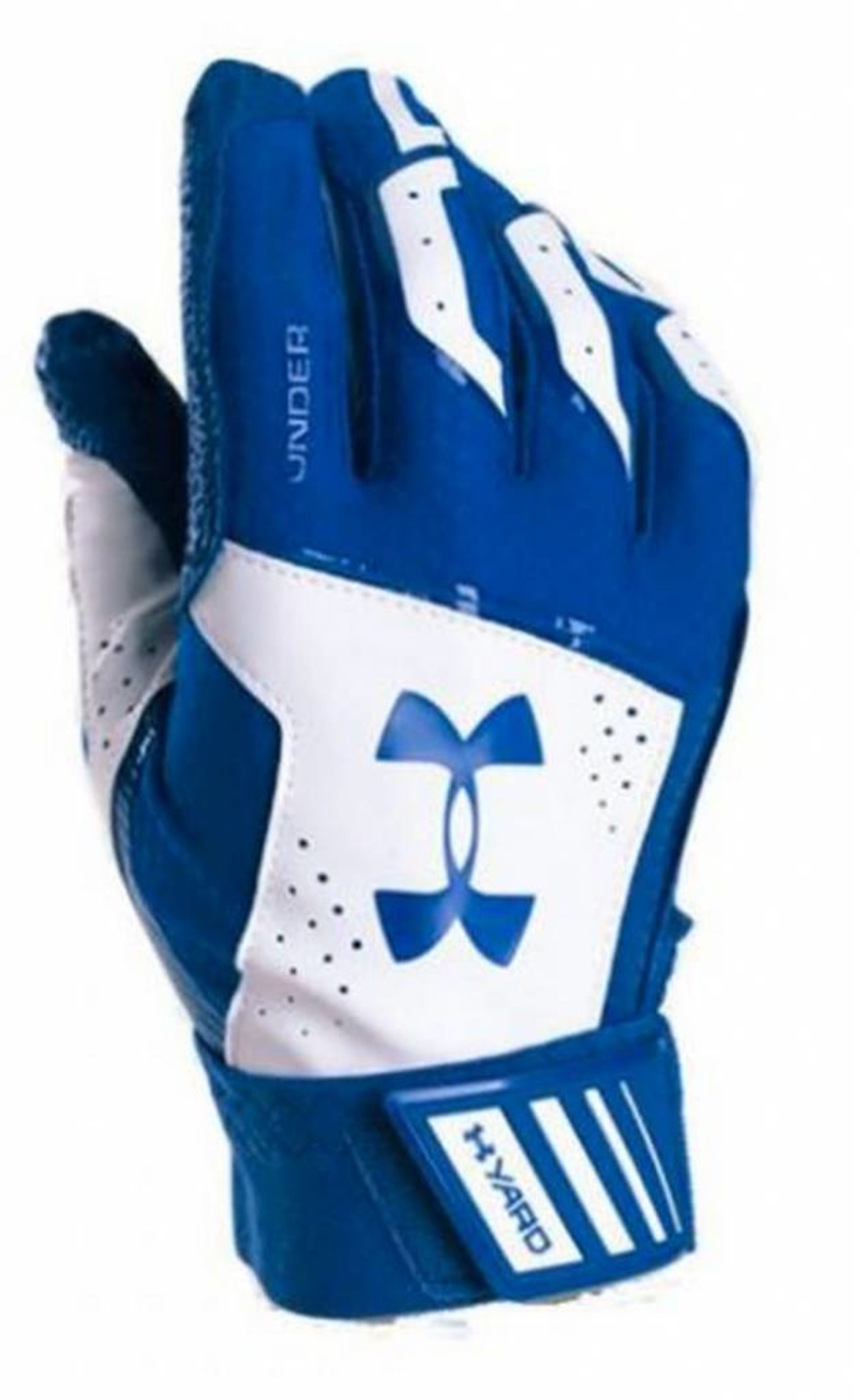 Under Armour UA Yard Batting Gloves Adult S L Small Large Blue White New Mens