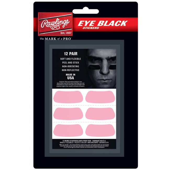 Rawlings Eye Black Adhesive Stickers 12-Pack - Black 