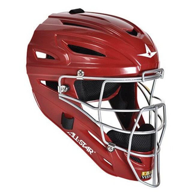 All-Star System Seven Adult Solid Gloss Catching Helmet - MVP2500-1