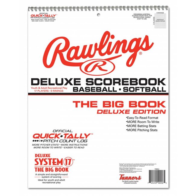 Rawlings Deluxe System-17 Baseball Scorebook: 17SBDLX