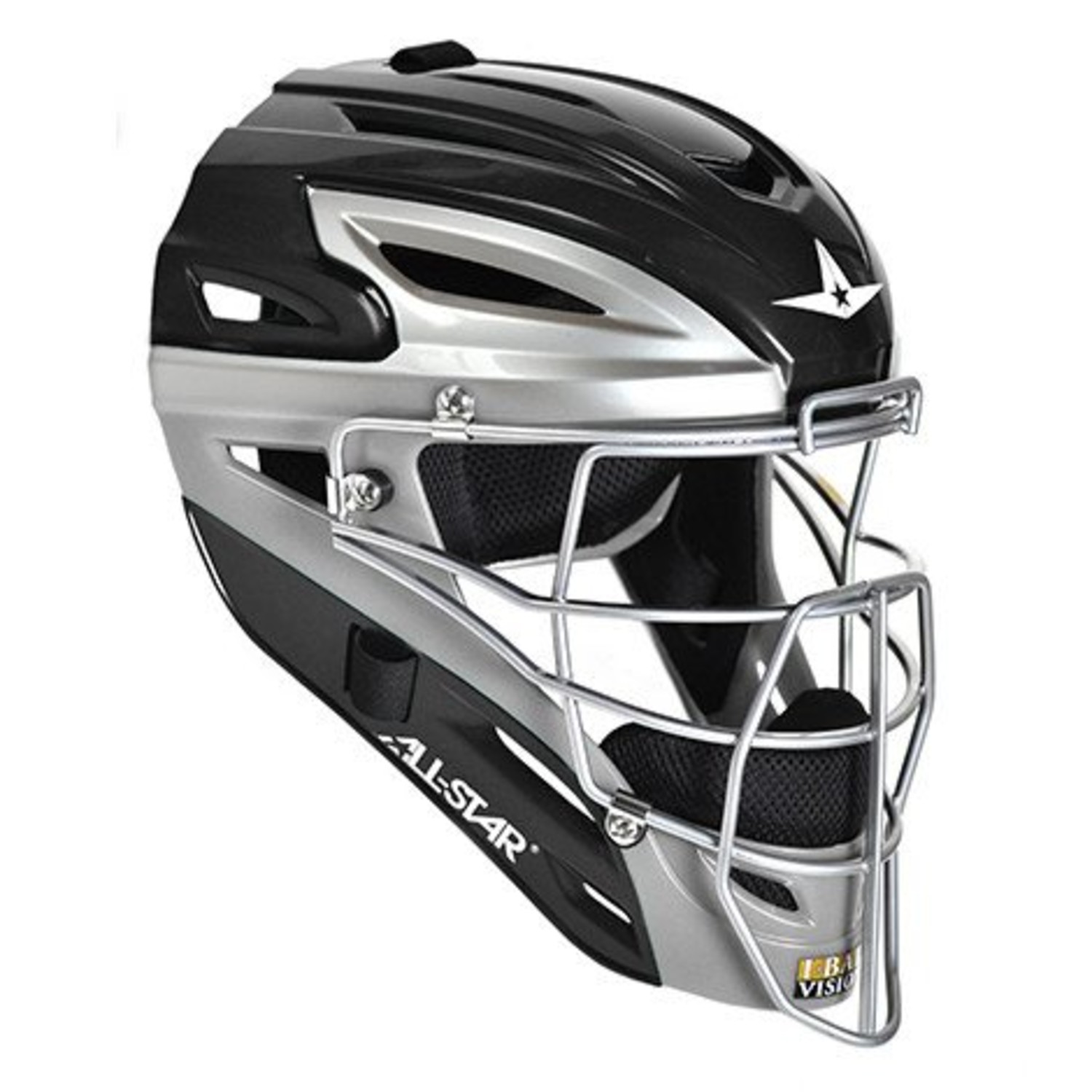 CLOSEOUT All Star White Two Tone Catchers Helmet MVP2500WTT - Adult