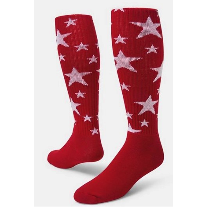 Buy TCK Stars and Stripes USA Flag Baseball Socks (White/Navy/Scarlet,  Small) at