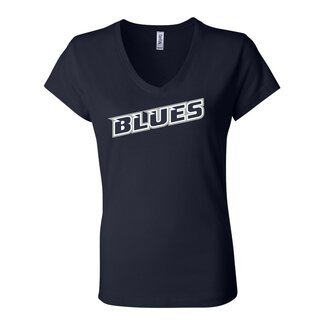 Bella + Canvas SCV Blues  Bella Ladies Short Sleeve V-Neck Jersey T-Shirt - 6005