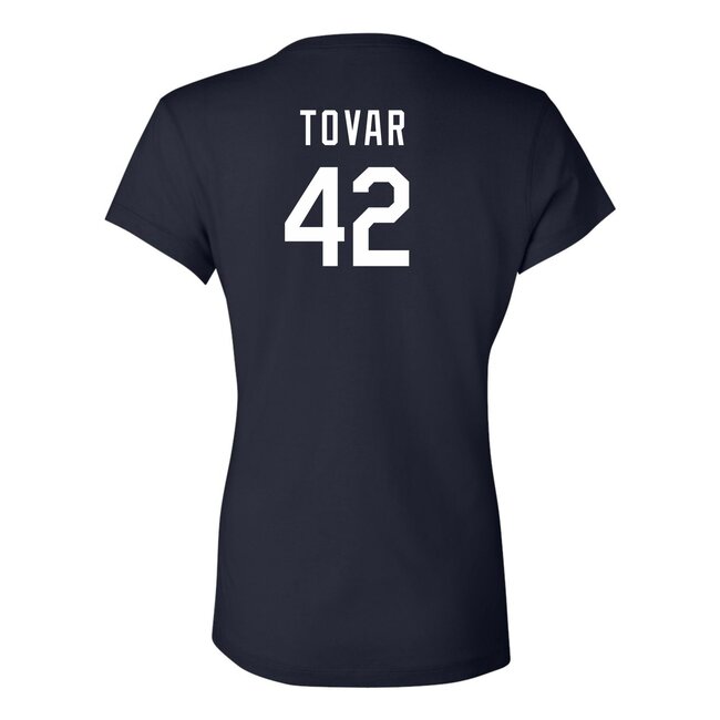 SCV Blues  Bella Ladies Short Sleeve V-Neck Jersey T-Shirt - 6005