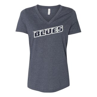 Bella + Canvas SCV Blues Bella Womens Short Sleeve V-Neck T-Shirt - 6405