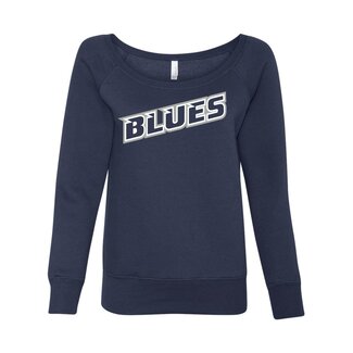 SCV Blues Bella + Canvas - Women’s Sponge Fleece Wide Neck Sweatshirt - 7501