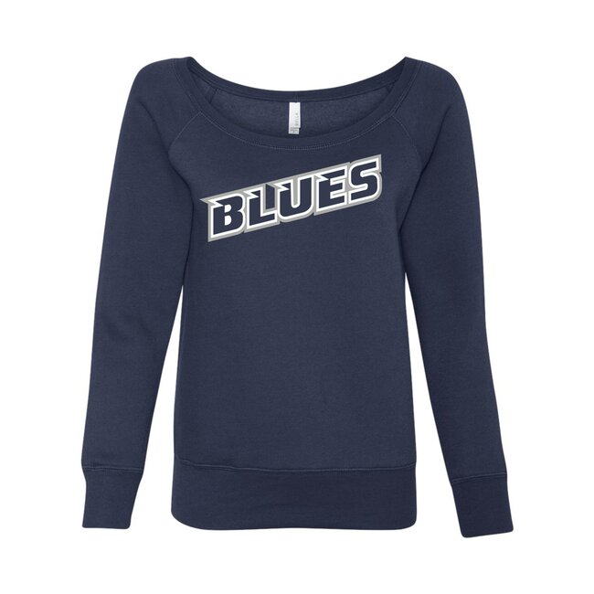 SCV Blues Bella + Canvas - Women’s Sponge Fleece Wide Neck Sweatshirt - 7501