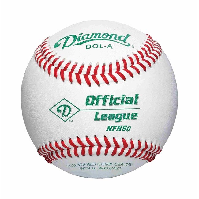 Diamond DOL-A NFHS Official League Leather Baseballs - 1 Dozen