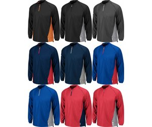 majestic men's cool base short sleeve training jacket
