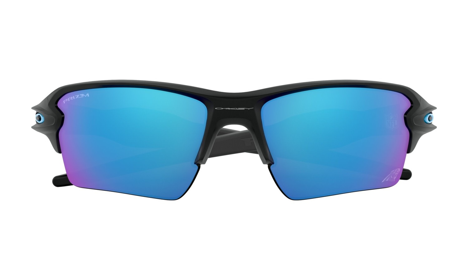 Oakley Carolina Panthers Flak®  XL Matte Black/Prizm Sapphire  -OO9188-C159 - Bagger Sports