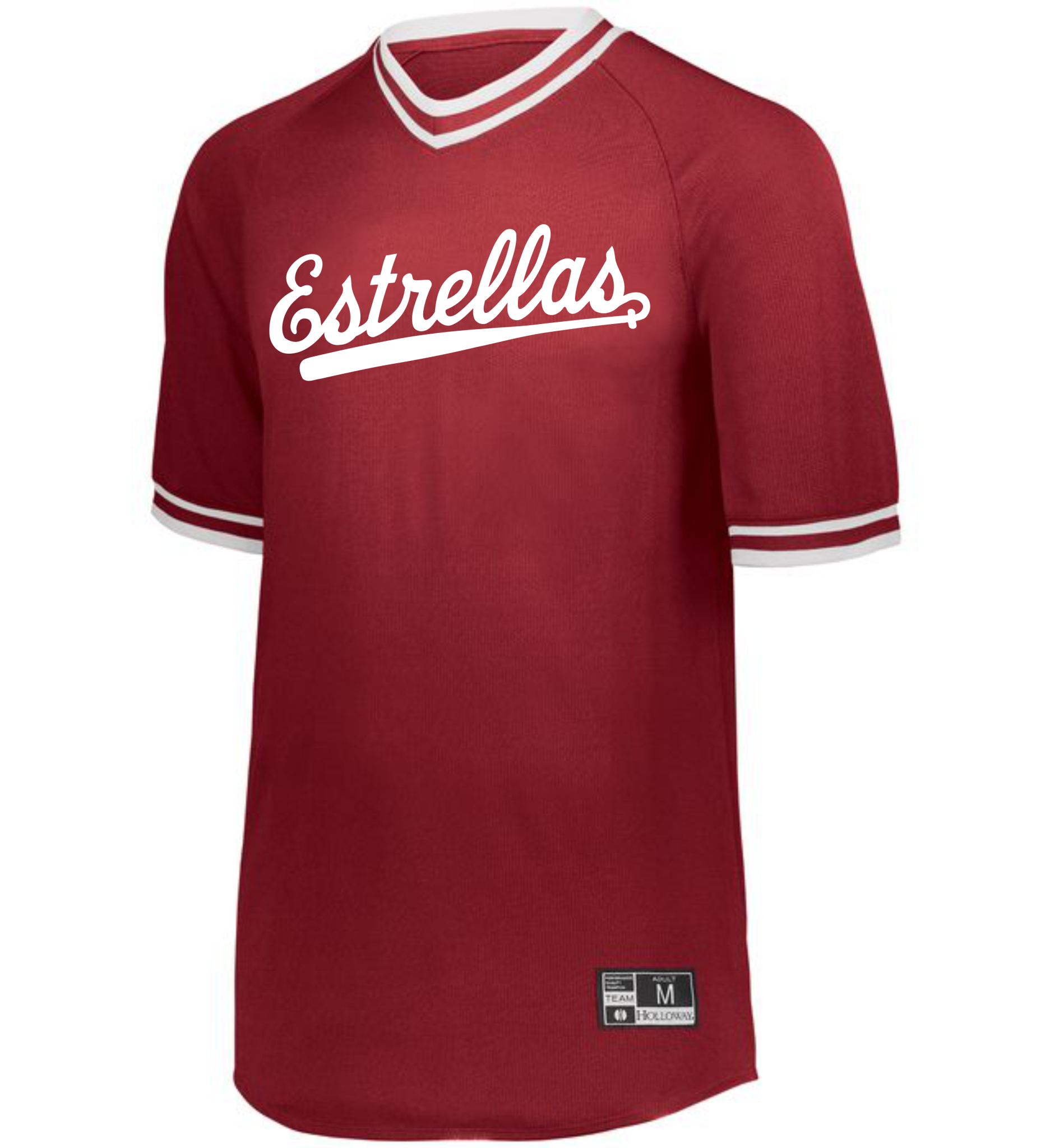 Holloway Cinco Holloway Retro VNeck Baseball Jersey Youth Scarlet Red