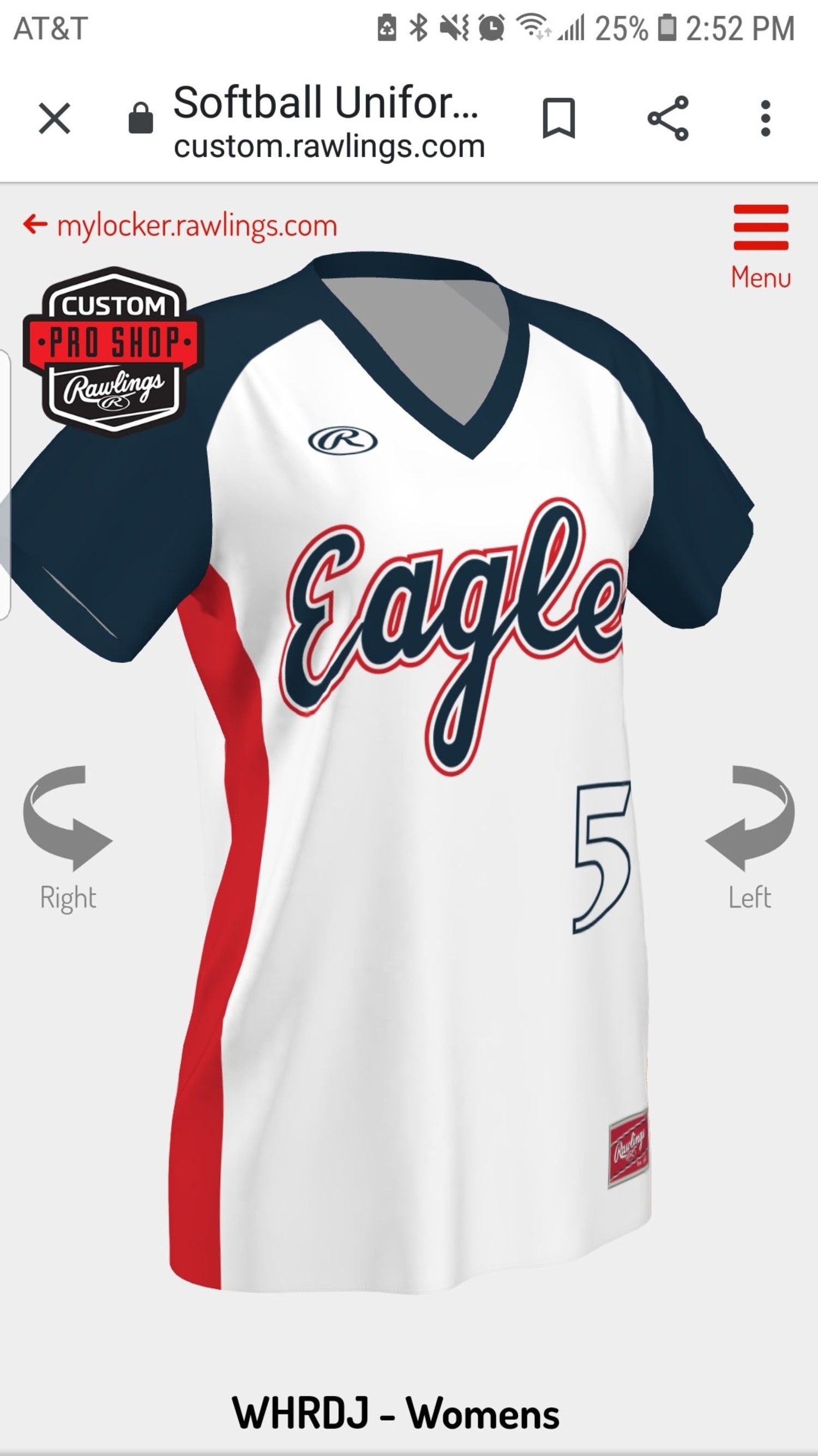 Ladies V-Eagle Custom Jersey